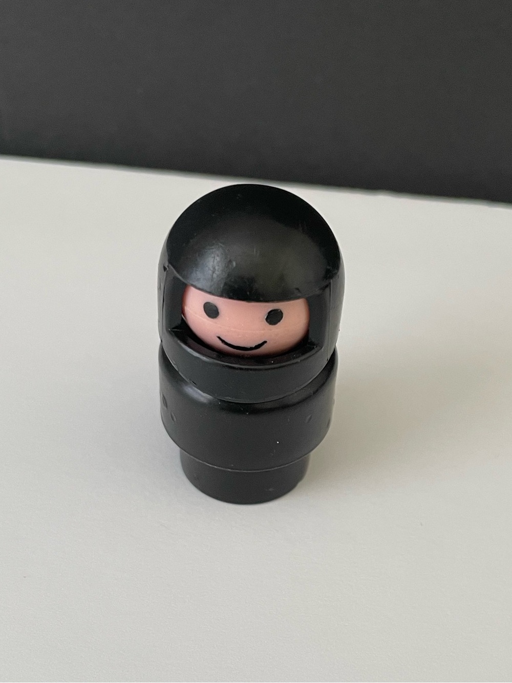 Vintage Fisher-Price Little People race car or motorcycle driver figure 1983